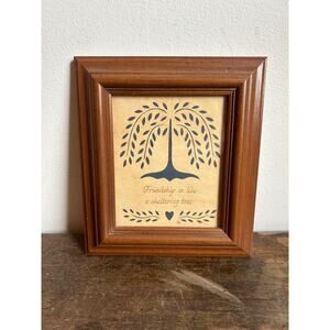 Vintage Framed Cutout Friendship Print | Cottagecore Farmhouse Wall Decor